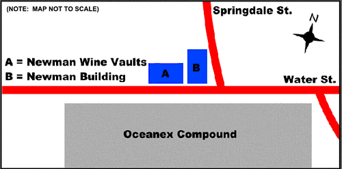 Map of Newman Wine Vaults